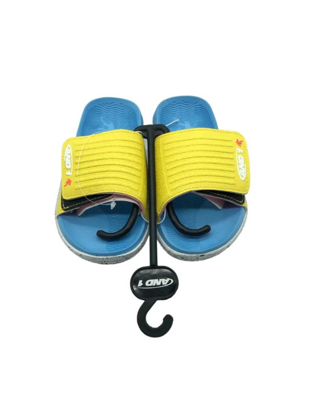 And1 Boys Sandals Slides Textured Yellow Blue 2